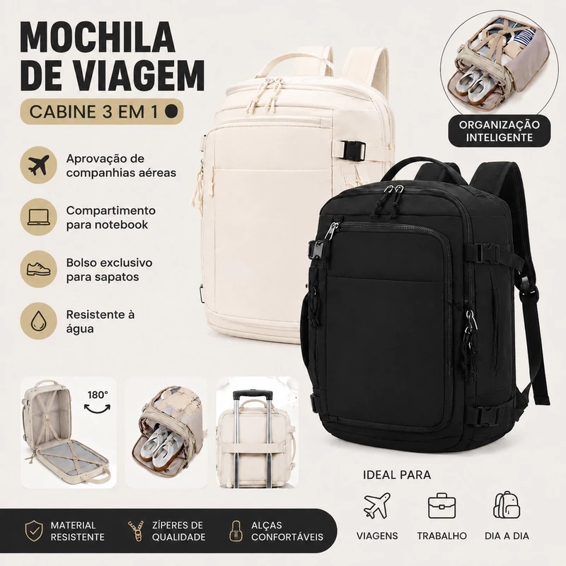 Mochila Executiva Expansível de 28 a 38L para Notebook 16 Polegadas — foto 2