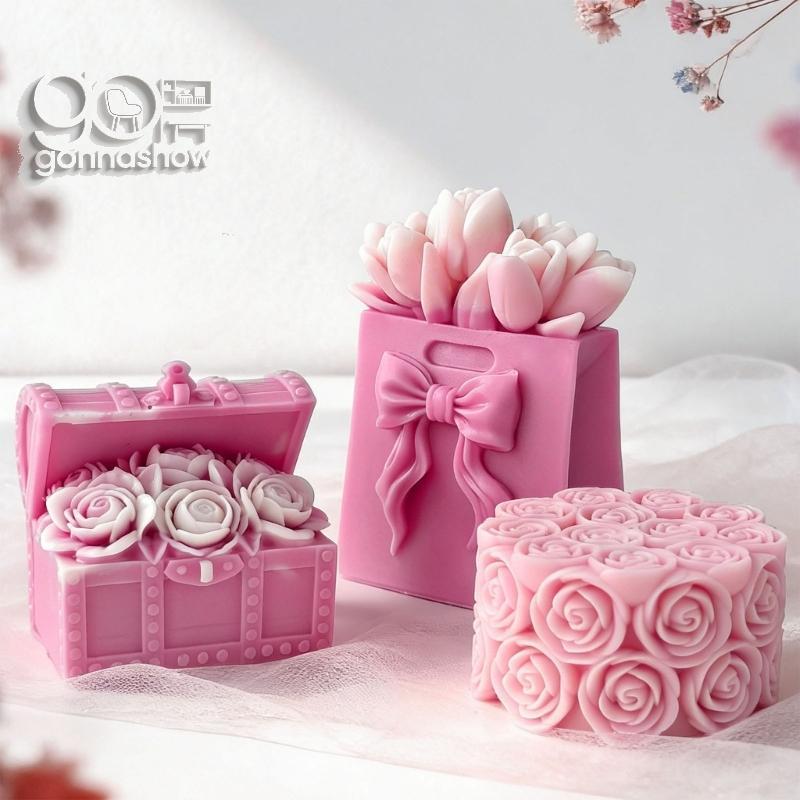 Molde Silicone Forma Rosa Seguro GONNA Ideal Para Projetos Domésticos