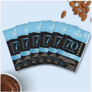 Chocolate  low carb 70% Cacau com ERITRITOL -  2NETCARBS - CAIXA COM 6 UNIDADES 65G