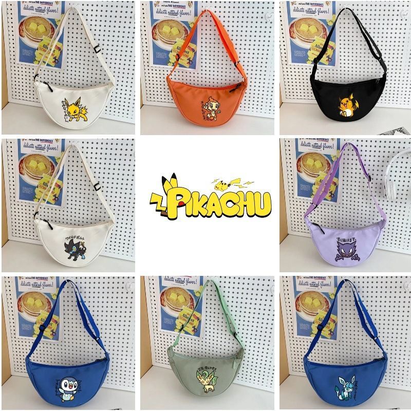 Cross-Border comércio exterior Pokemon dos desenhos animados impresso náilon cross-corpo saco feminino bolinho saco luz 