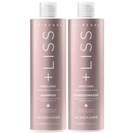 Kit Jacques Janine Liss Shampoo 450ml + Condicionador 440ml Alinhamento Antifrizz Brilho Intenso