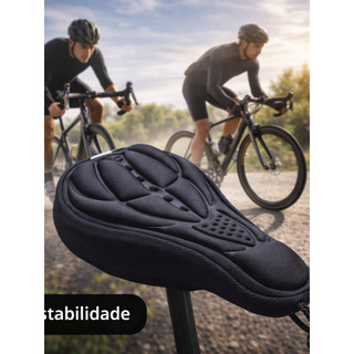 Capa Para Banco Leve em Gel Silicone Selim Ajustável Almofada Forro Bike Bicicleta Ciclismo Confortável