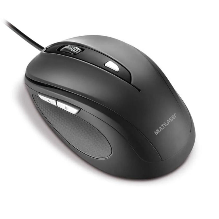 Mouse Comfort USB - 6 Botões - Preto - Multilaser -