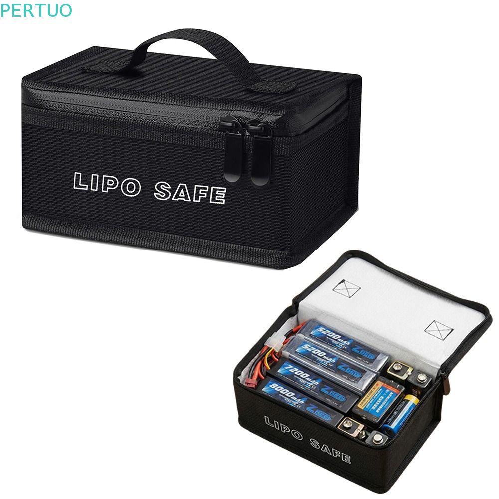 Bolsa De Segurança PERTUO Lipo , À Prova De Fogo Com Bateria D'água Explosão , Zíper Duplo