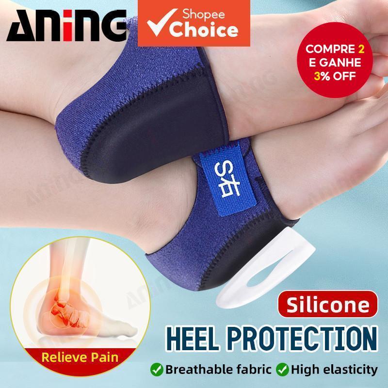 Protetor de Calcanhar de Silicone com Velcro de Verão – Meia de Gel Absorvente de Impacto para Mergulho e Esportes