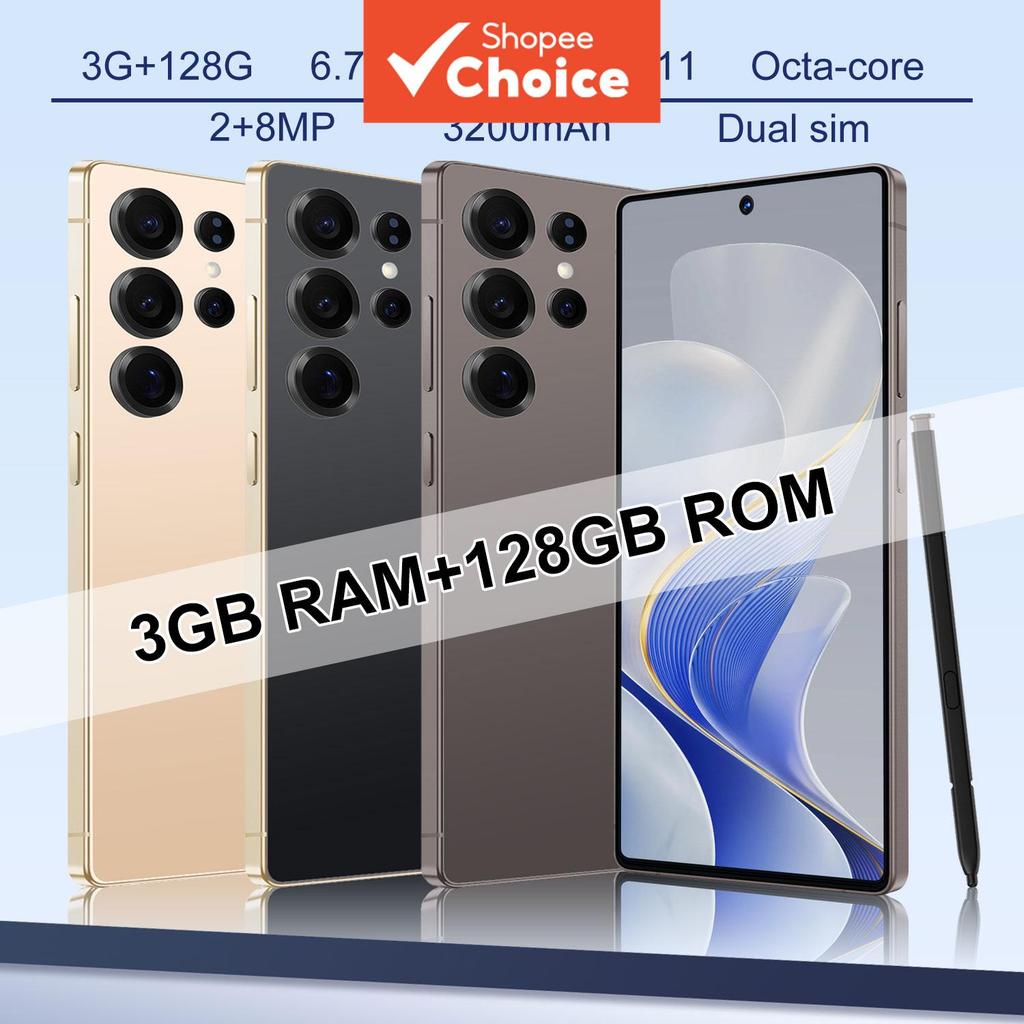 Novo Smartphone 3G+128G, tela HD de 6,71 polegadas, bateria de 3200mAh, Dual SIM standby duplo, desbloqueio facial,