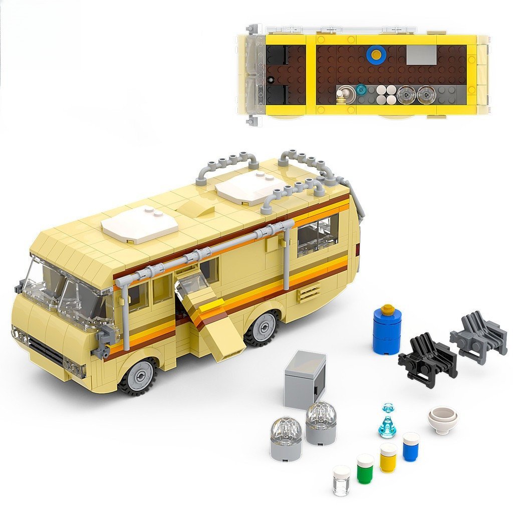 Blocos de Montar Modelo de Carro de Turismo Breaking Bad, Brinquedos de Montagem, Presentes, 360 Peças, Bricks Buildmoc