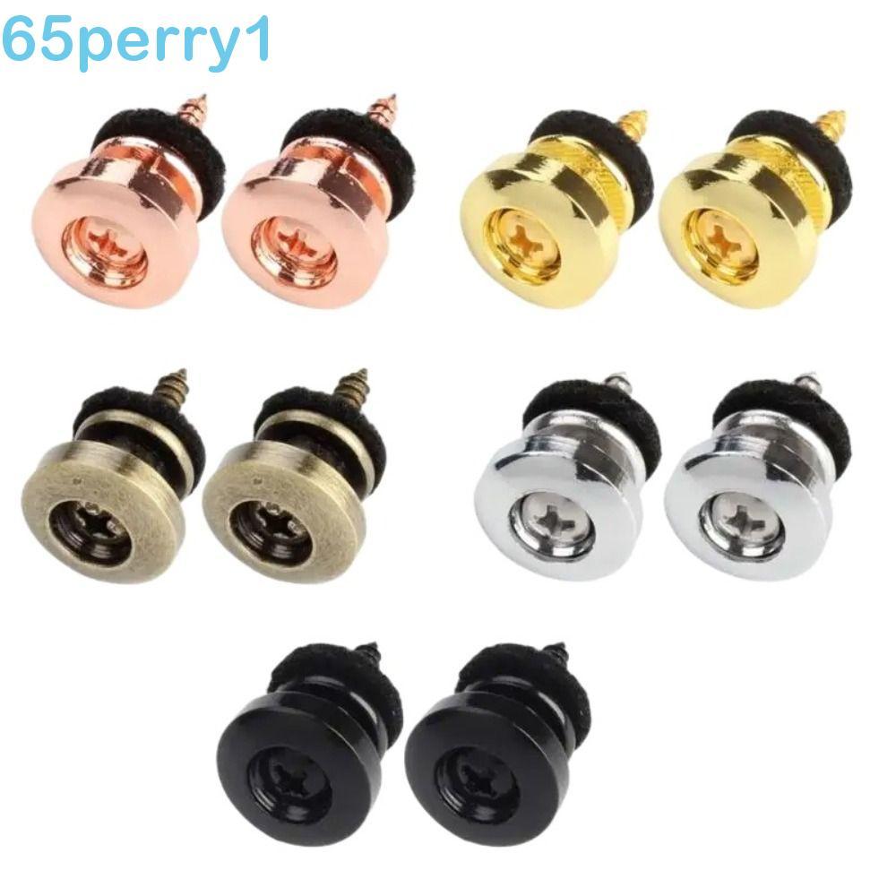 PERRY1 2 Peças De Botões De Alça De Guitarra , Cabeças De Cogumelo Antiderrapantes , Pinos De Extremidade Fechaduras Pra