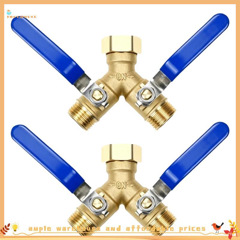 Divisor De Mangueira De 2 Vias , 2 Peças , Jardim , Torneira De Água RV , Válvula Divisora Cobre , Rosca GHT De 3/4 Pole