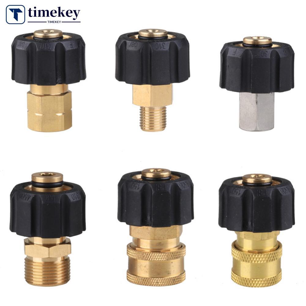 TIMEKEY 1PC Adaptador De Spray Para Lavadora De Pressão De Carro M22 14 Macho 1/4 " 3/8 " M22 Conector Rápido Pistola De