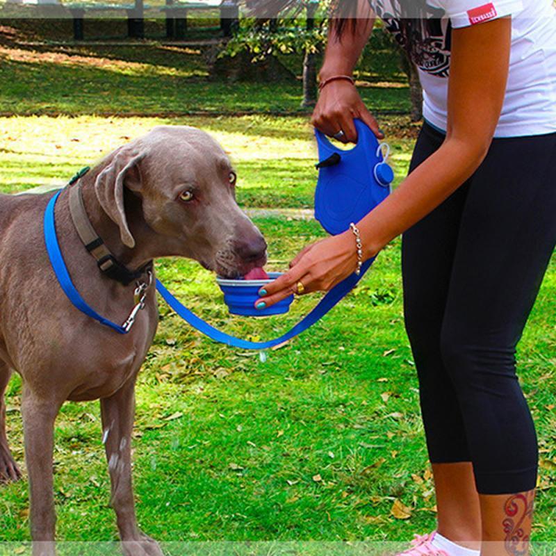 Novo produto suprimentos para animais de estimação vem com garrafa de água trela para animais de estimação trela de cami