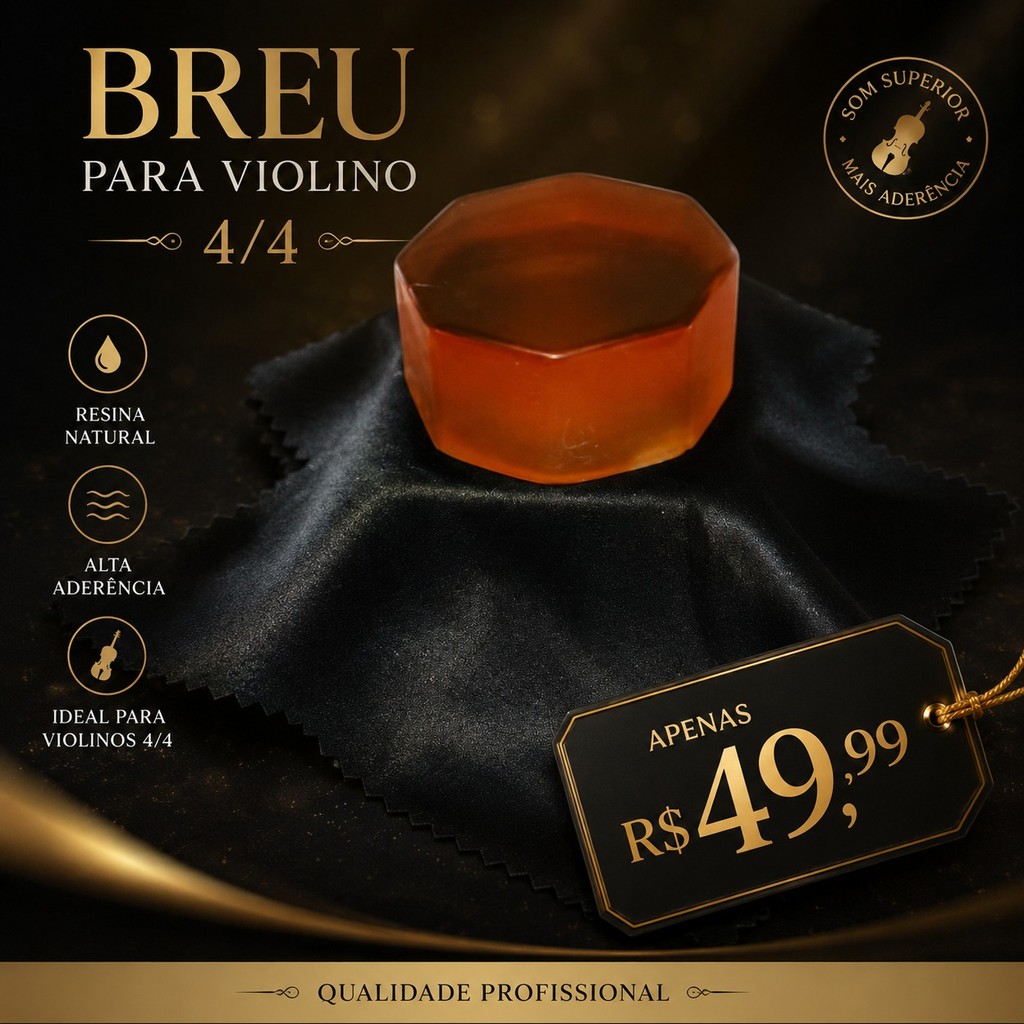 Breu Claro Antonella Profissional Arco Violino Viola de Arco Violoncelo