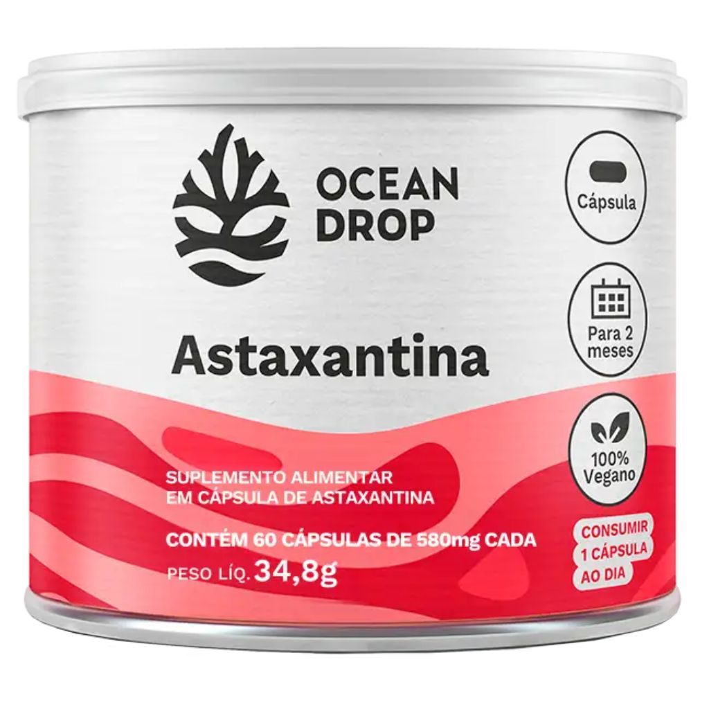 Astaxantina 60 Cápsulas 580Mg Ocean Drop