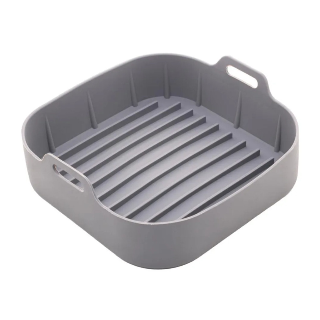 Forma De Silicone Para Air Fryer Quadrada 20x7cm Lyor Reutilizável Forma Silicone Antiaderente