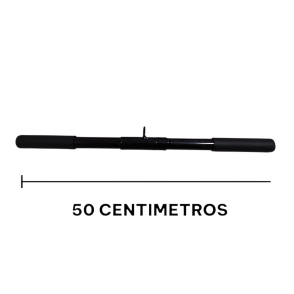 Puxador Tríceps Barra Reta Pulley Academia Musculação em aço Tubular Reforçado com manoplas CROMADO — imagem 2 de 2
