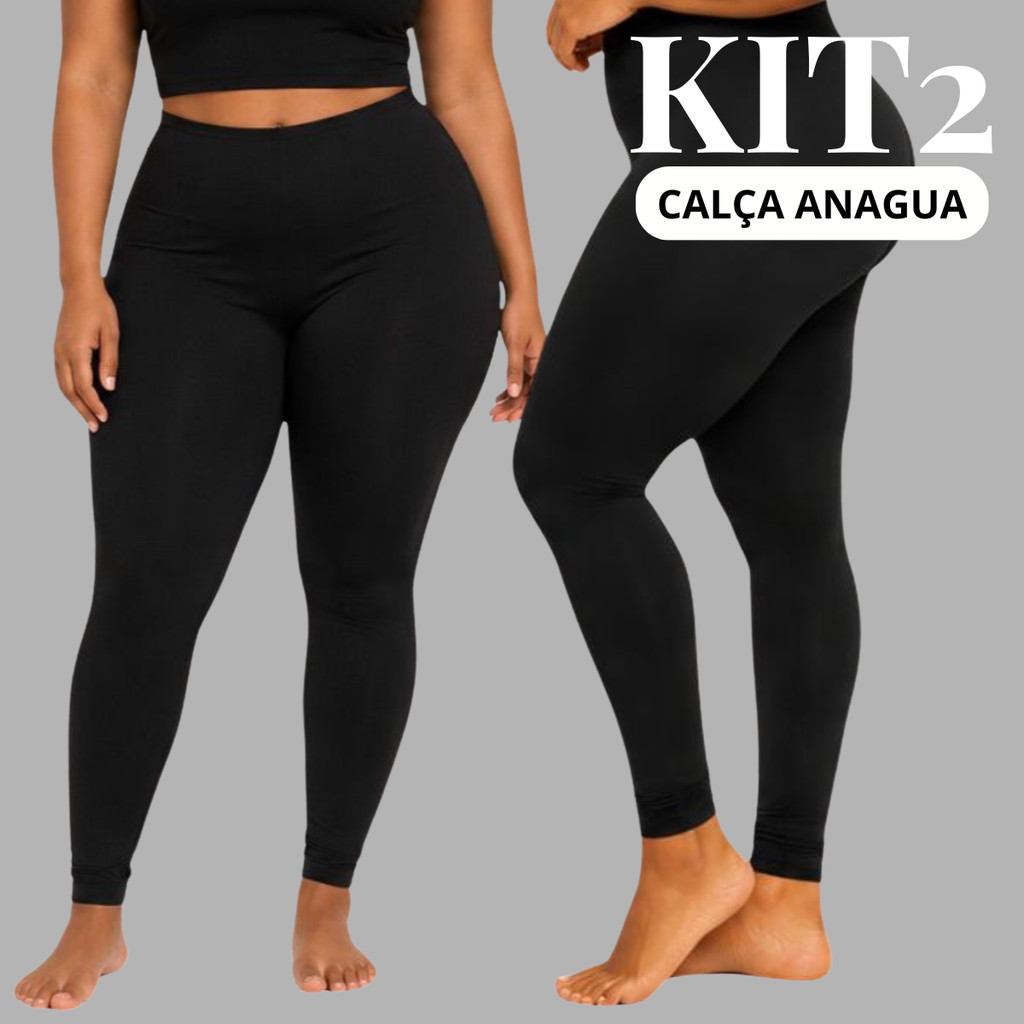 KIT 1 ou 2 Calça Anágua Feminina Segunda Pele Para o Frio Não Marca Tira Transparência