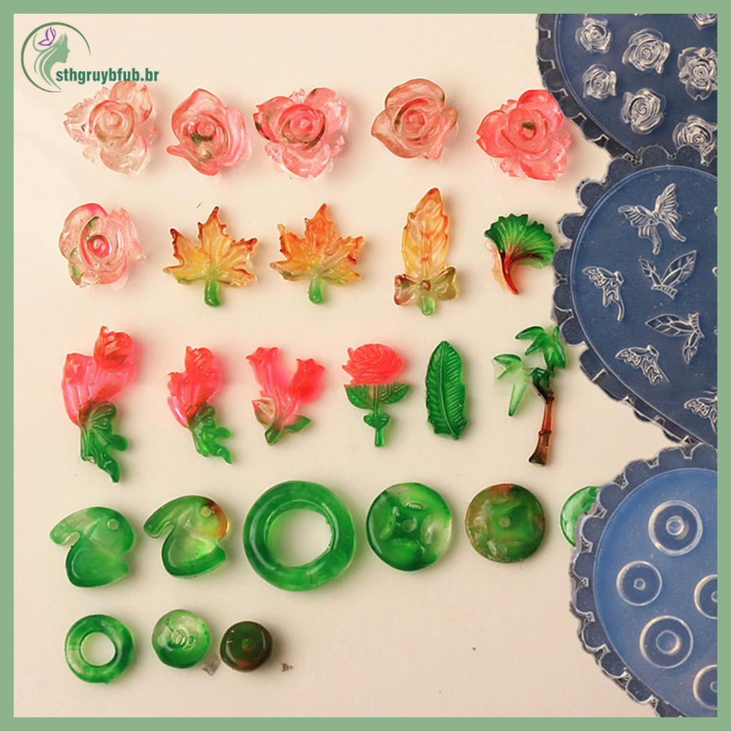 STHB 3D Coração Molde De Silicone Rosa Bowknot Coelho Borboleta Do Prego Decorações Da Arte Design DIY Placa Carimbo Man