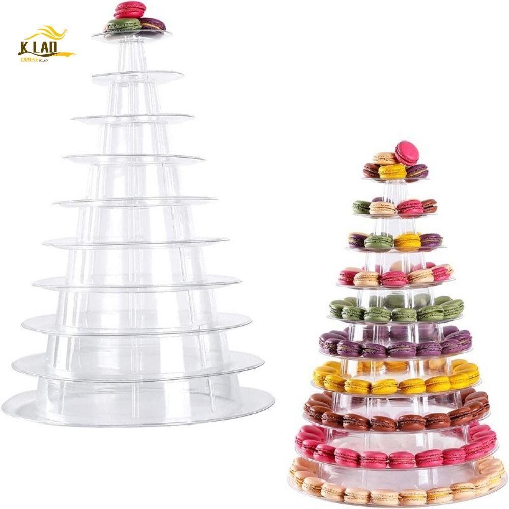 Rack De Torre De Cupcake KLAOSD , Produto Comestível Reutilizável | Expositor , Colocação De Bolo De Material PET Transp