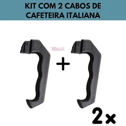 Kit 2 Cabos Alças Para Cafeteira Italiana 6 /9-12 Cafés Xícaras