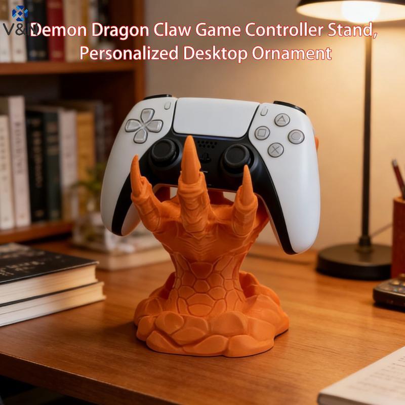 (V & N) Skull Sta Suporte De Controlador De Jogo Exclusivo Display Personalizado Ra Para Decoração De Organização De Mes