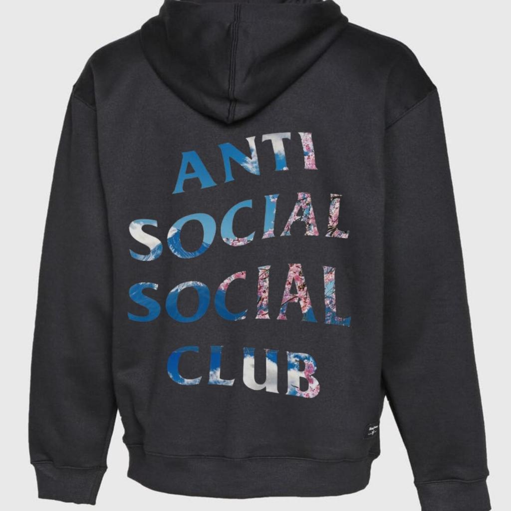 Blusa de frio moletom feminino  estampado nas costas. ANTI SOCIAL, SOCIAL CLUB.