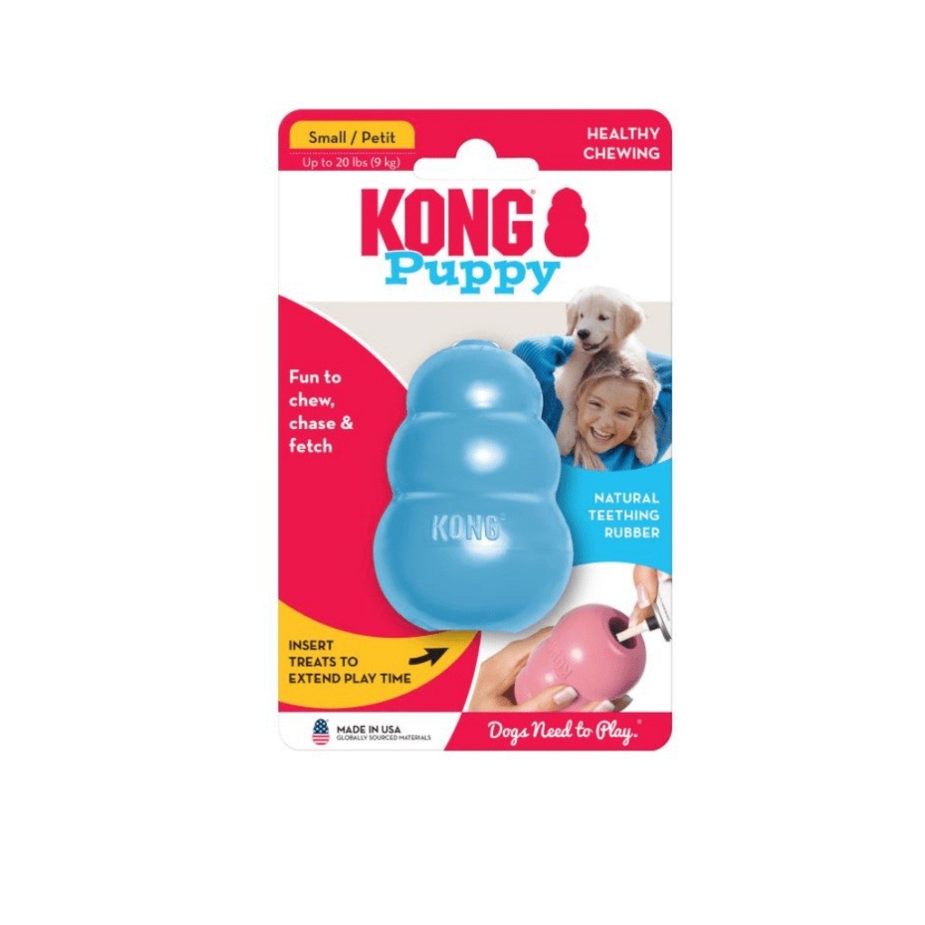 Brinquedo Recheável Para Cães Filhote Kong Puppy - Azul Pequeno