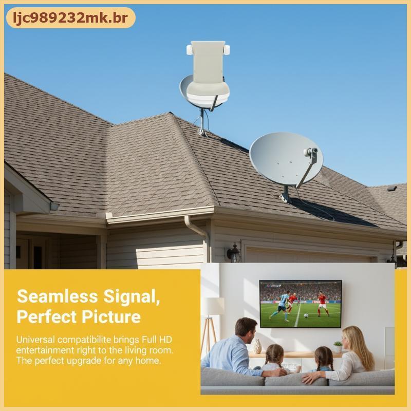 [MYBR] L9.75 10.6 KU Band Digital Satellite LNB Solução LNBF À Prova D'água De Saída Única Para TV HD Em Casa [WELL]