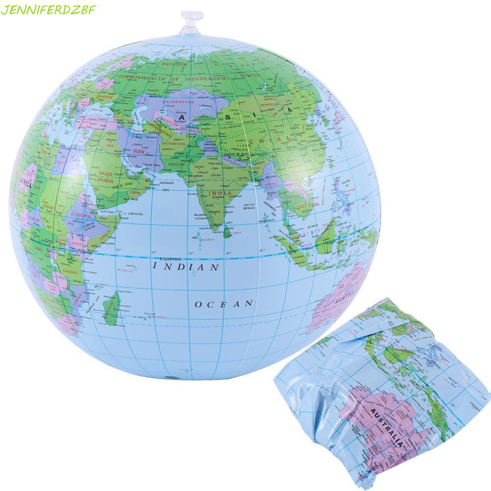 JENNIFERDZBF Globo Inglês Crianças Terra Geografia Bola De Praia Balão Educacional Mapa Mundial De 16 Polegadas