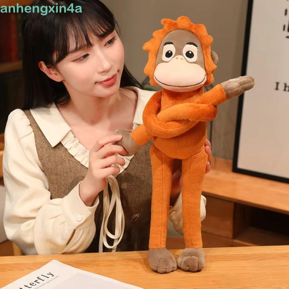 Boneca De Macaco De Pelúcia Grande ANHENGXIN , Realista Gorila De Braço Longo , Desenho Animado