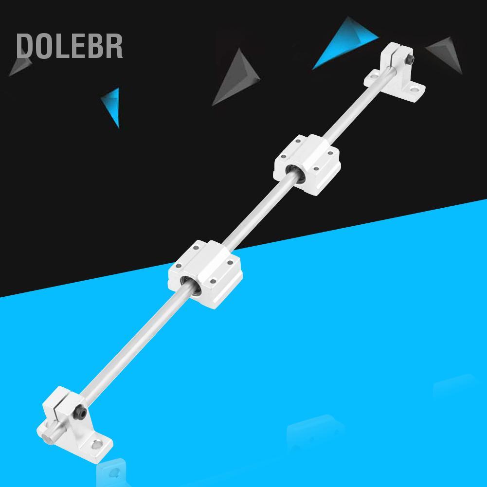Dolebr 8mm x 400mm CNC Linear Rail Shaft Rod SC8UU Conjunto de blocos de rolamento para impressora 3D