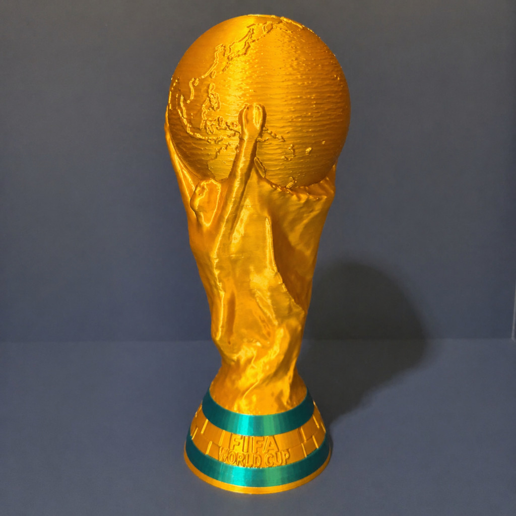 Réplica Taça Copa do Mundo FIFA Tamanho Real Impressão 3D Decoração Futebol Camisa Brasil