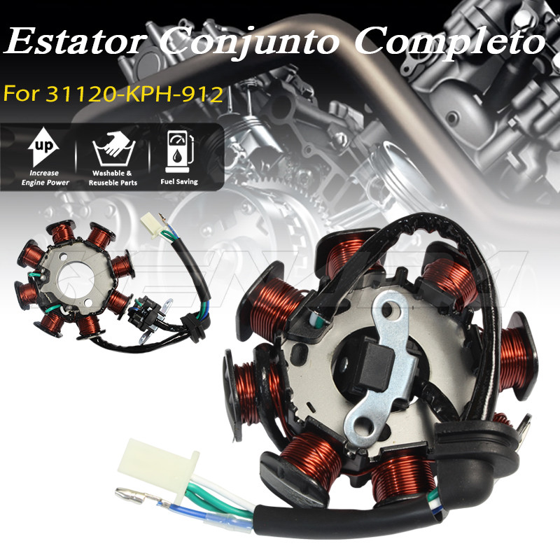 Estator Magneto Bobina de Carga Para Honda Wave 125 Partida Pedal Código 31120-KPH-912 Durável