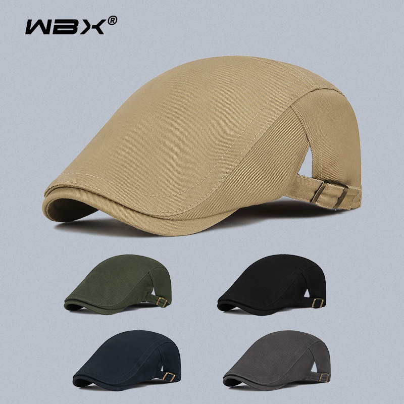 Estilo retro boné de pico cor sólida All-Match frente boné simples estilo retro boina pesca ao ar livre caminhadas chapé