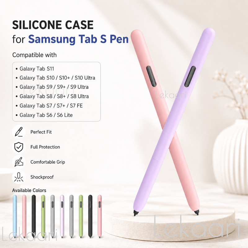 Capa Para Samsung Galaxy SPen Tab S11 S10 S9 S8 S7 FE Plus Ultra S6 Lite De Caneta De Silicone Macio Antiderrapante Tabl