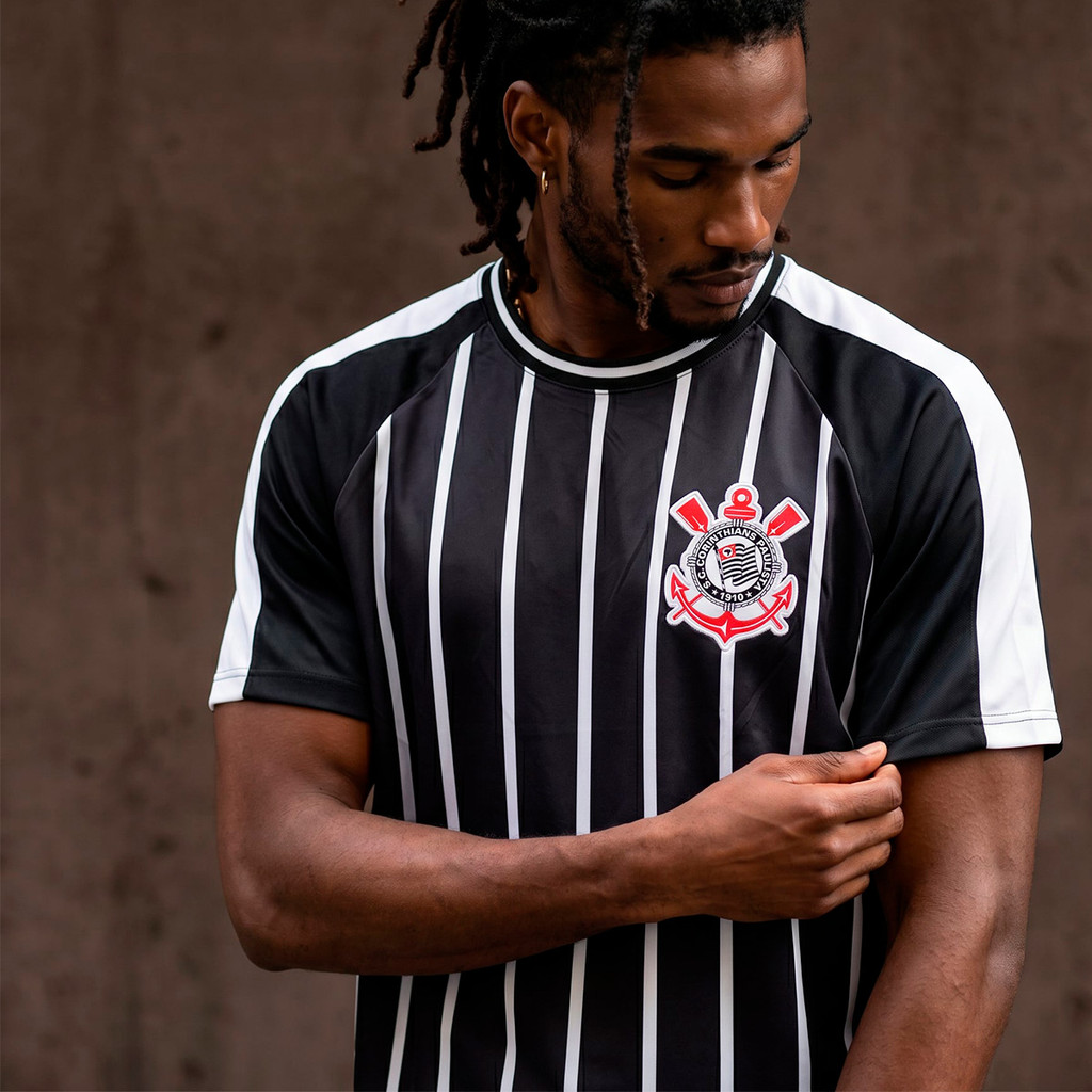 Camisa Corinthians Torcedor Clássica Dry Masculina Oficial