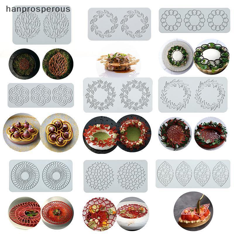 Tapete De Renda Decorativo Açúcar Artesanato Fondant Bolo Moldes Flor Folha Forma Silicone Molde De Chocolate Para/Pasta