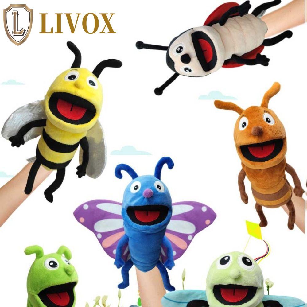 Fantoche De Mão De Libélulas De Pelúcia LIVOX , Abelhas Animal Inseto , Desenho Animado