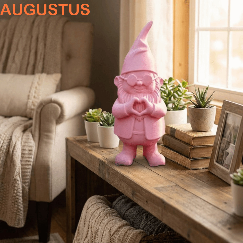 Estátua De Anão Elfo AUGUSTUS , Estatueta De Gnomo De Jardim Artesanal Impressa Em 3D , Ornamentos Anões De Plástico Ros