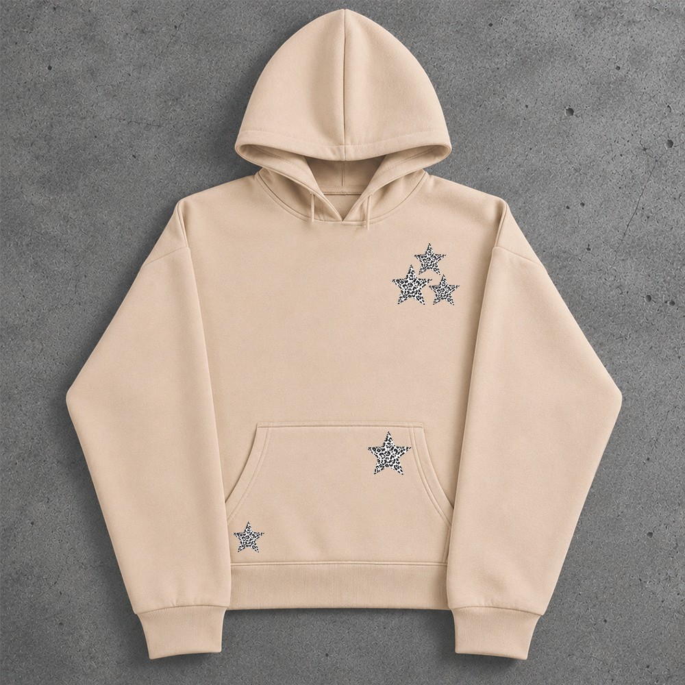 Moletom Canguru Unissex Estrelas Premium Blusao Gótico Confortavel Estiloso Moda Inverno Flanelado