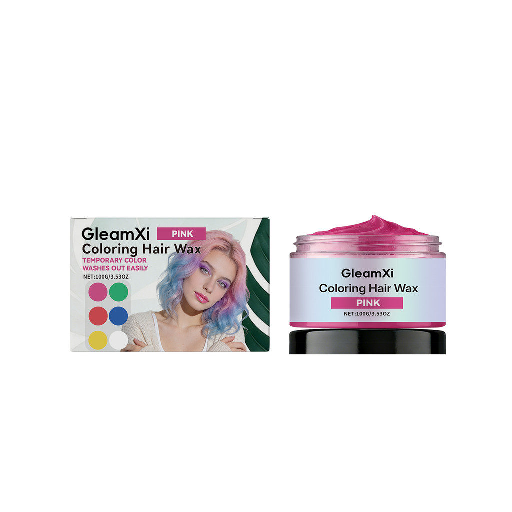 GleamXi Creme de Cabelo Rosa Temporário Colorido Cor de Cabelo Cor Natural Cobertura Uniforme Creme de Cabelo da Moda
