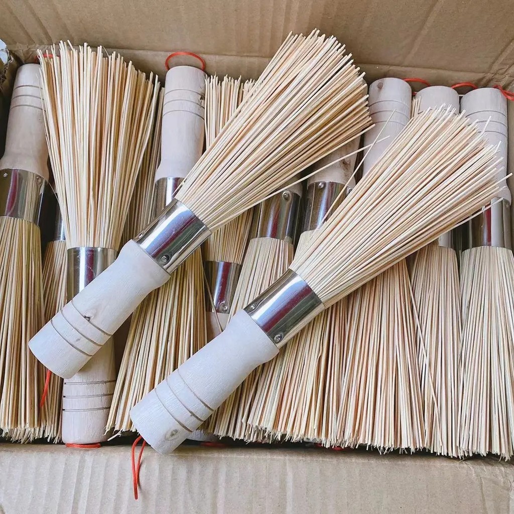 Escova de bambu Natural Escova de lavagem de panelas Escova de panela de bambu Escova de panela de cozinha Ferramenta út