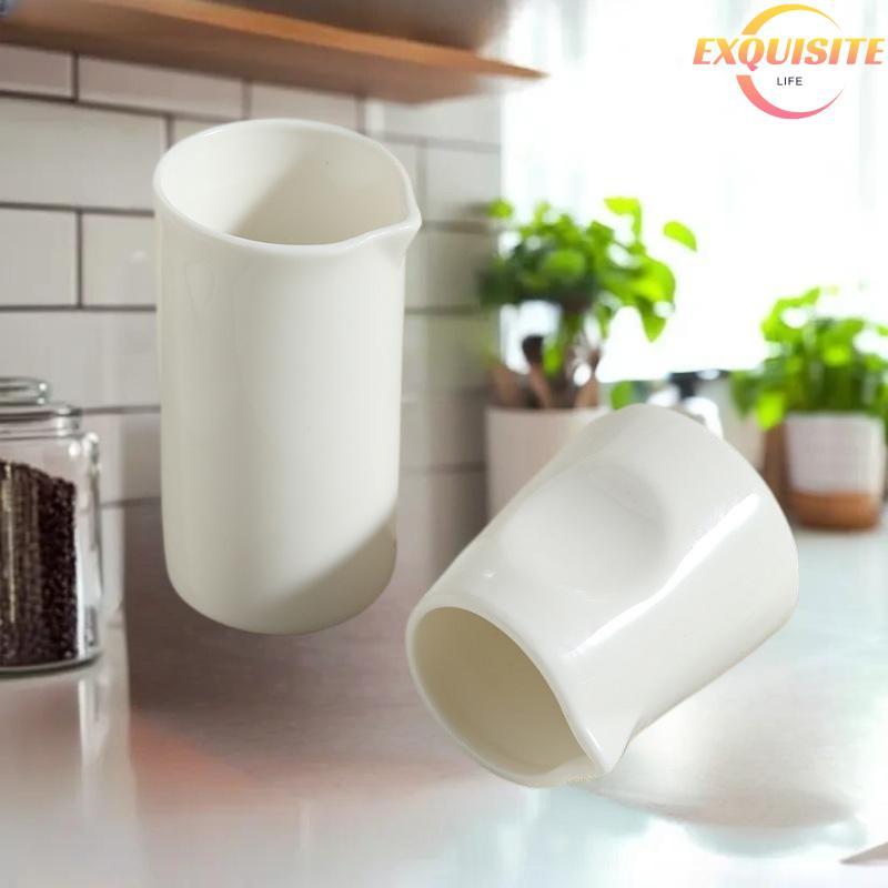 [EL-t] Copos De Ponta De Agulha Jarra De Leite De Cerâmica Branca Copo Café Jarro Panela De Molho Coffeeware Pote Temper