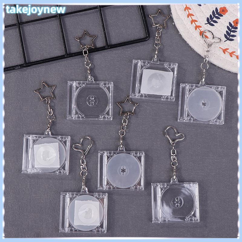 [takejoynewBR] Mini CD Player Chaveiro Álbum Caso Porta-Chaves Para DIY Bapa Pingente Acessório Tbr