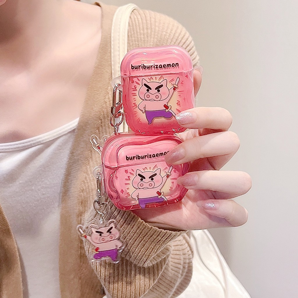 Capa ins Para AirPods , Protetora Fone De Ouvido Apple , Corrente Fofa De Desenho Animado Adequada 4 1/2 Pro/2 3 Antider