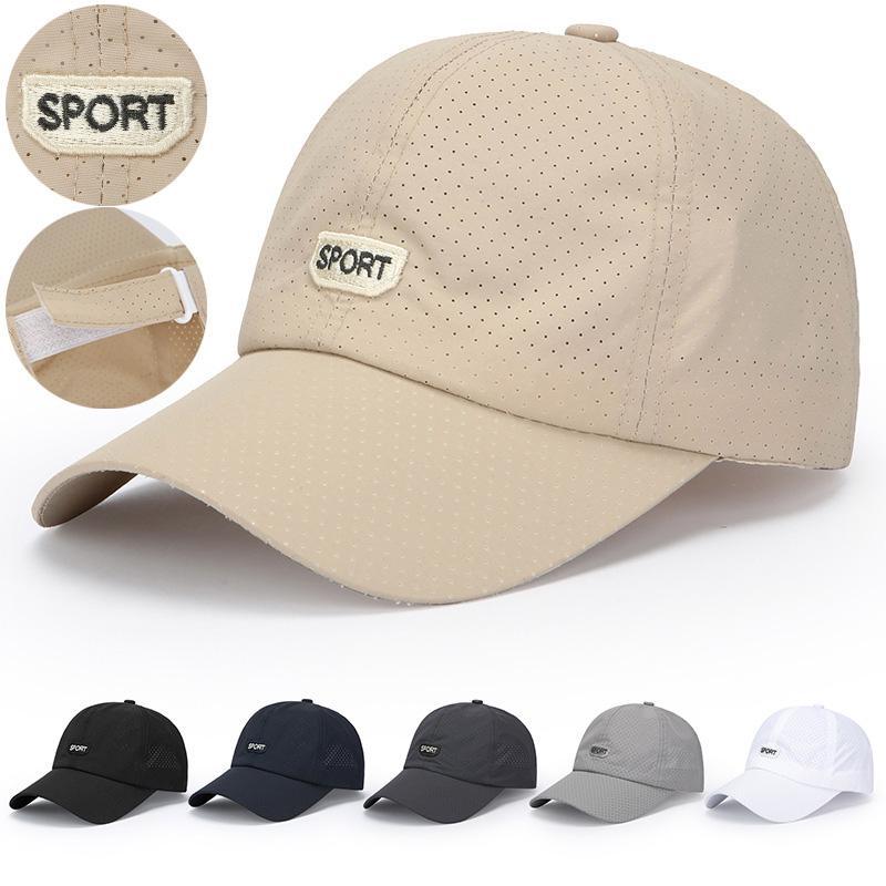 Verão Masculino Malha Respirável Boné De Beisebol Moda Snapback Chapéus De Pico Esportes Pesca Caminhadas Protetor Solar