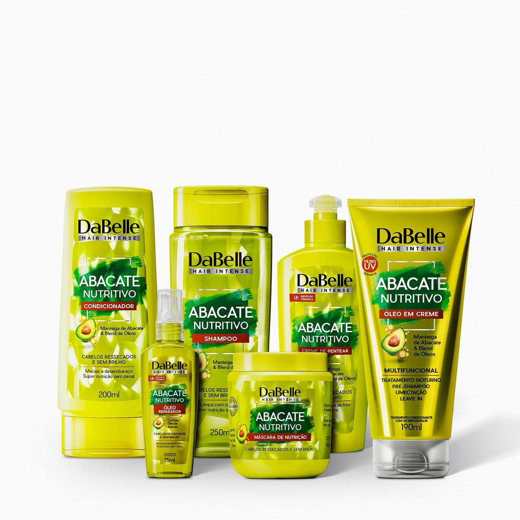 Kit Abacate Nutritivo Dabelle Hair - 6 Produtos