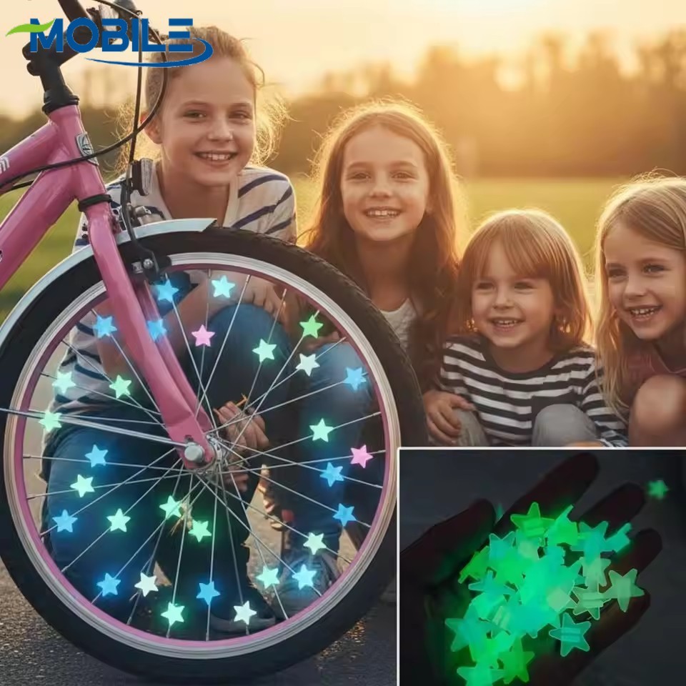 Contas De Decoração De Raio De Bicicleta Cool Glow | Instalação Sem Ferramentas De 36 Pacotes Para Passeios Noturnos Inf