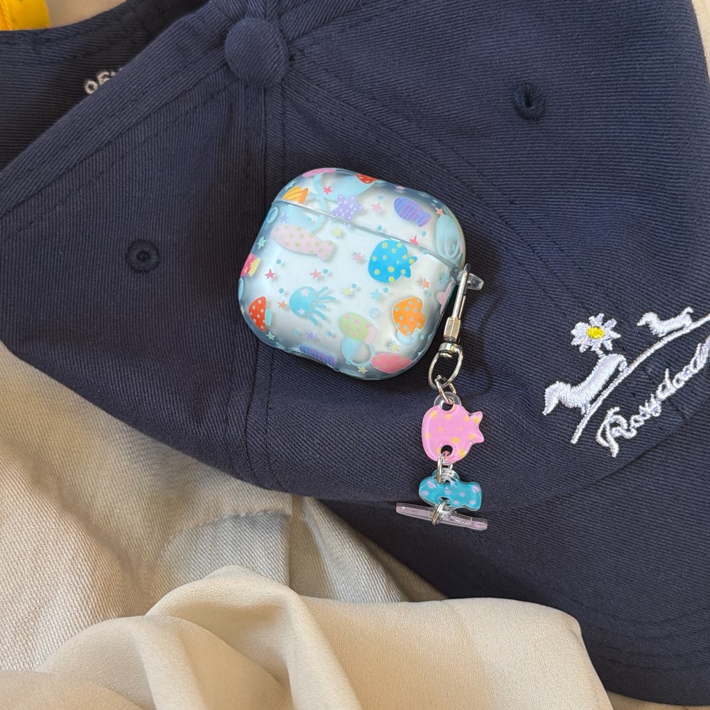 Capa ins Para AirPods , Protetora Fone De Ouvido Apple , Corrente Fofa De Desenho Animado Adequada 4 1/2 Pro/2 3 Antider
