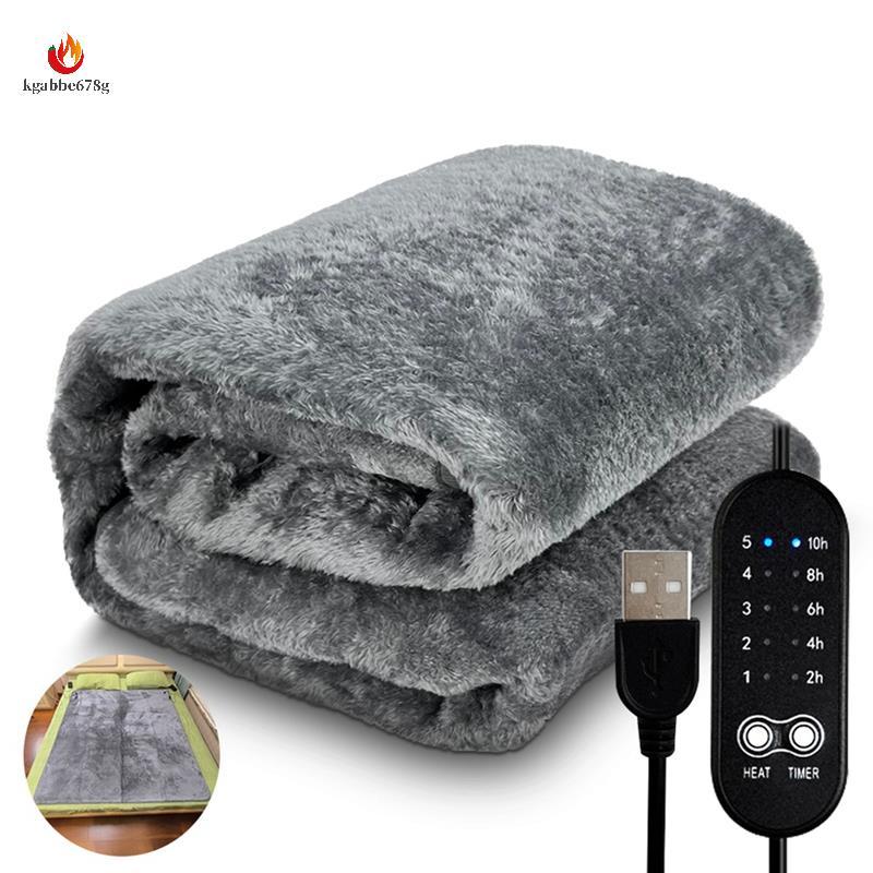 Cobertor De Aquecimento Elétrico Aquecedor USB Pelúcia Inverno Temperatura Ajustável Tempo Almofada 150x160 cm kgabbe678