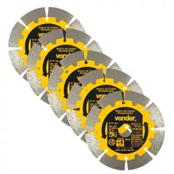 5 Discos Diamantado 121mm V3 Segmentado Para Cpv3150 Vonder